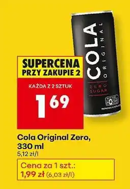 Biedronka Cola Original Zero, 330 ml oferta