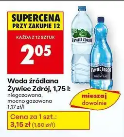 Biedronka Woda źródlana Żywiec Zdrój, 1,75 l oferta