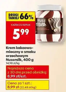 Biedronka Krem kakaowo-mleczny o smaku orzechowym Nussmilk, 400 g oferta