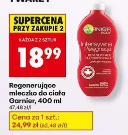 Biedronka Regenerujące mleczko do ciała Garnier, 400 ml oferta
