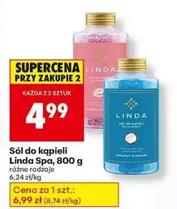 Biedronka Sól do kąpieli Linda Spa, 800 g oferta