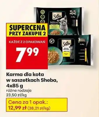Biedronka Karma dla kota w saszetkach Sheba , 4x85 g oferta