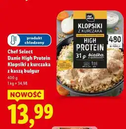 Lidl Chef Select Danie High Protein Klopsiki z kurczaka z kaszą bulgur oferta