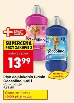 Biedronka Płyn do płukania tkanin Coccolino, 1,45 l oferta