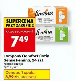 Biedronka Tampony Comfort Satin Sense Femina, 24 szt oferta