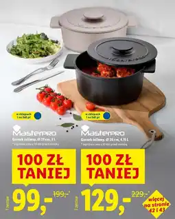 Lidl Garnek żeliwny z pokrywką 26 cm Masterpro oferta
