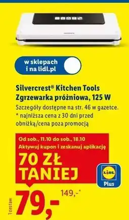 Lidl Zgrzewarka do pakowania próżniowego 125 w Silvercrest oferta