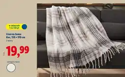 Lidl Koc z frędzlami 130 x 170 cm Livarno Home oferta