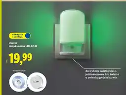 Lidl Lampka nocna led do kontaktu Livarnolux oferta