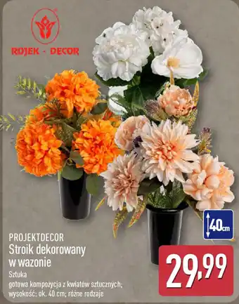 ALDI PROJEKTDECOR Stroik dekorowany w wazonie oferta