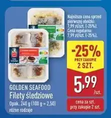 ALDI Filety śledźiowe z czosnkiem niedźwiedzim Golden Seafood oferta