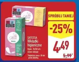 ALDI Wkładki higieniczne normalne Satessa oferta