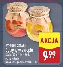 ALDI Cytryny w syropie z wiśnią Symbol Smaku oferta