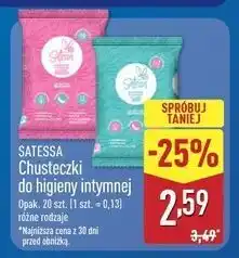 ALDI Chusteczki do higieny intymnej sensitive Satessa oferta