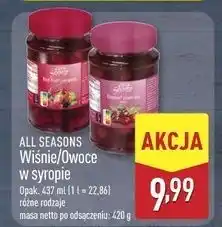 ALDI Owoce w syropie All Seasons oferta