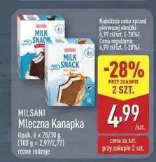 ALDI Mleczna kanapka mleko i miód Milsani Milk Snack oferta