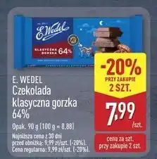 ALDI Czekolada gorzka klasyczna 64% E. Wedel oferta