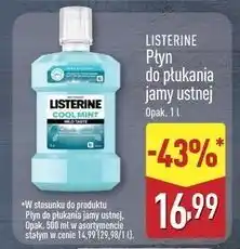 ALDI Płyn do płukania ust mild taste Listerine Cool Mint oferta