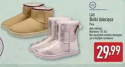 ALDI Botki dziecięce 30-36 L&D oferta