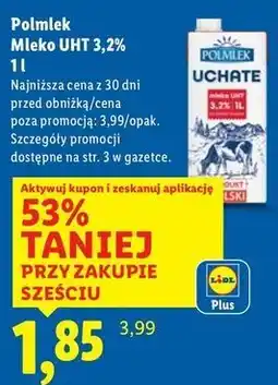 Lidl Mleko 3.2% Uchate oferta