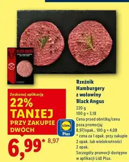 Lidl Hamburger wołowy black angus Rzeźnik Codzienna Dostawa oferta