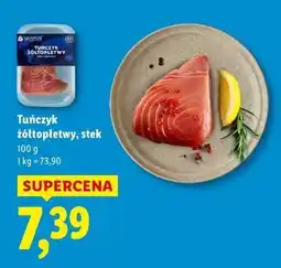 Lidl Tuńczyk żółtopłetwy stek Seamor oferta