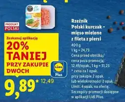Lidl Mięso mielone z piersi kurczaka Rzeźnik Codzienna Dostawa Fit Life oferta