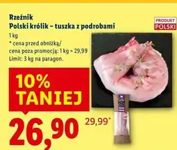 Lidl Królik tusza bez antybiotyków Rzeźnik Codzienna Dostawa oferta