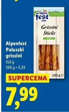 Lidl Paluszki grissini classic Alpen Fest oferta