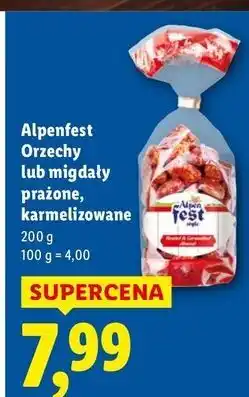 Lidl Migdały prażone w posypce cukrowej Alpen Fest oferta