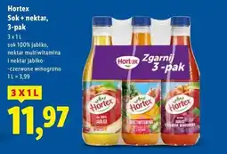 Lidl Sok jabłko + nektar multiwitamina jabłko-czerwone winogrono Hortex oferta