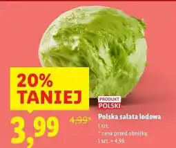 Lidl Sałata lodowa polska oferta