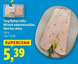Lidl Miruna nowozelandzka filet bez skóry Targ Rybny Lidla oferta