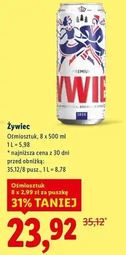 Lidl Piwo Żywiec Jasne Pełne oferta