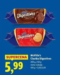 Lidl Ciastka pełnoziarniste Mc Vitie's Digestive oferta