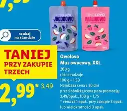 Lidl Mus jabłkowo-jagodowy Owolovo oferta