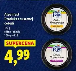 Lidl Produkt z suszonej cebuli wołowiną Alpen Fest oferta
