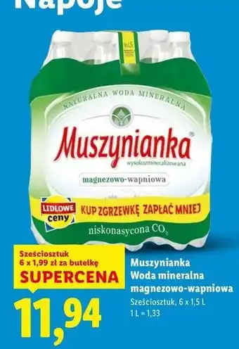 Lidl Woda niegazowana Muszynianka oferta
