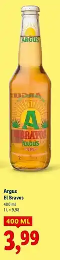 Lidl Piwo agave & lemon Argus El Bravos oferta