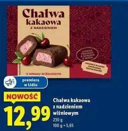Lidl Chałwa kakaowa z nadzieniem o smaku wiśniowym oferta