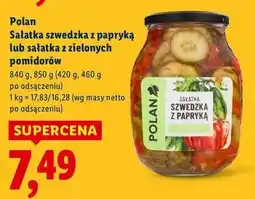 Lidl Sałatka z zielonych pomidorów papryką Polan oferta