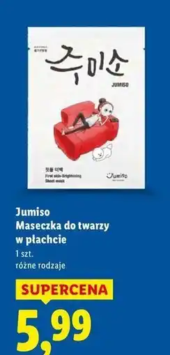 Lidl Maseczka w płachcie wybielająca Jumiso oferta