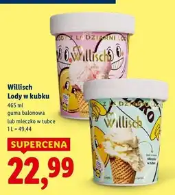 Lidl Lody kultowe mleczko w tubce Willisch oferta