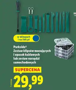 Lidl Parkside Zestaw klipsów mocujących i opasek kablowych lub zestaw narzędzi samochodowych oferta