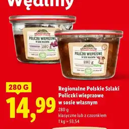 Lidl Policzki wieprzowe Regionalne Polskie Szlaki w sosie własnym 280g klasyczne oferta