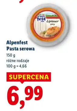 Lidl Pasta serowa Alpenfest 150g różne rodzaje oferta