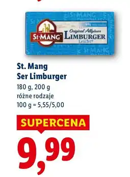 Lidl Ser Limburger St. Mang 180g różne rodzaje oferta