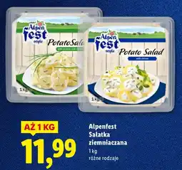 Lidl Sałatka ziemniaczana Alpenfest 1kg różne rodzaje oferta