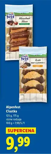 Lidl Ciastka Alpenfest 125g, 175g różne rodzaje oferta