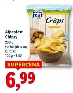 Lidl Chipsy Alpenfest ser 200g oferta